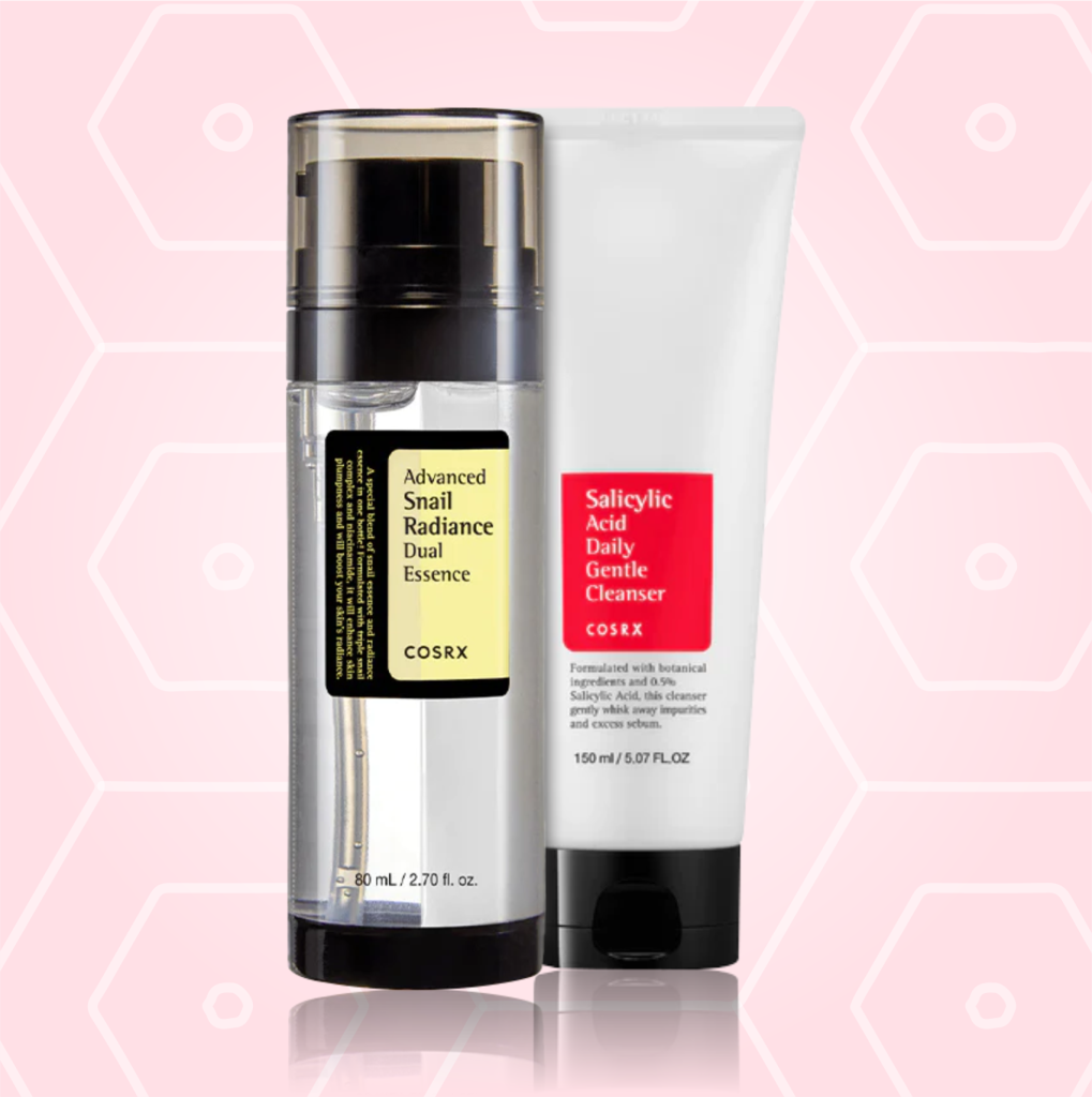 Cosrx Salicylic acid Cleanser+ Cosrx Dual Essence (Anti blemish/ Brightening )
