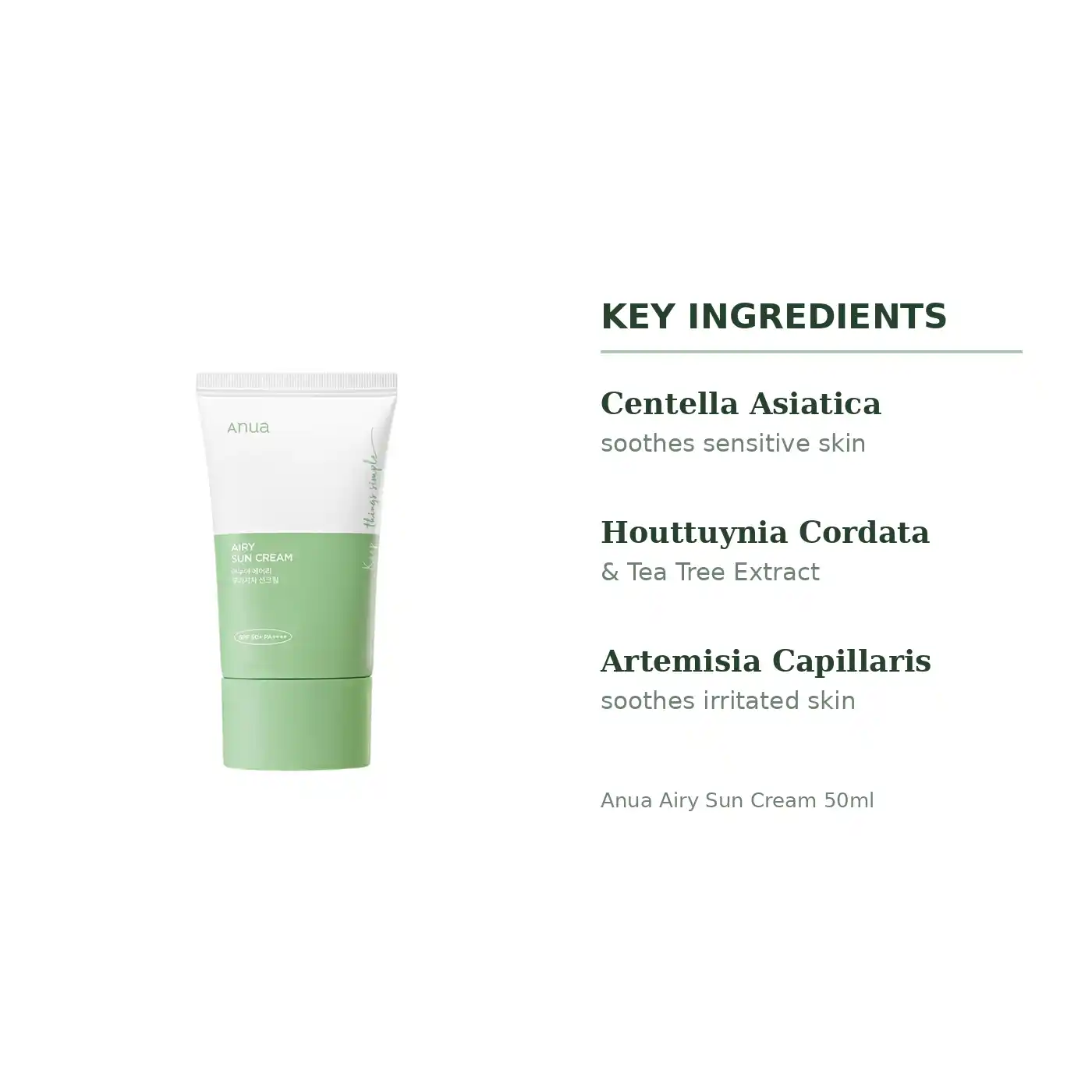 Anua - Airy Sun Cream 50ml - Image 3